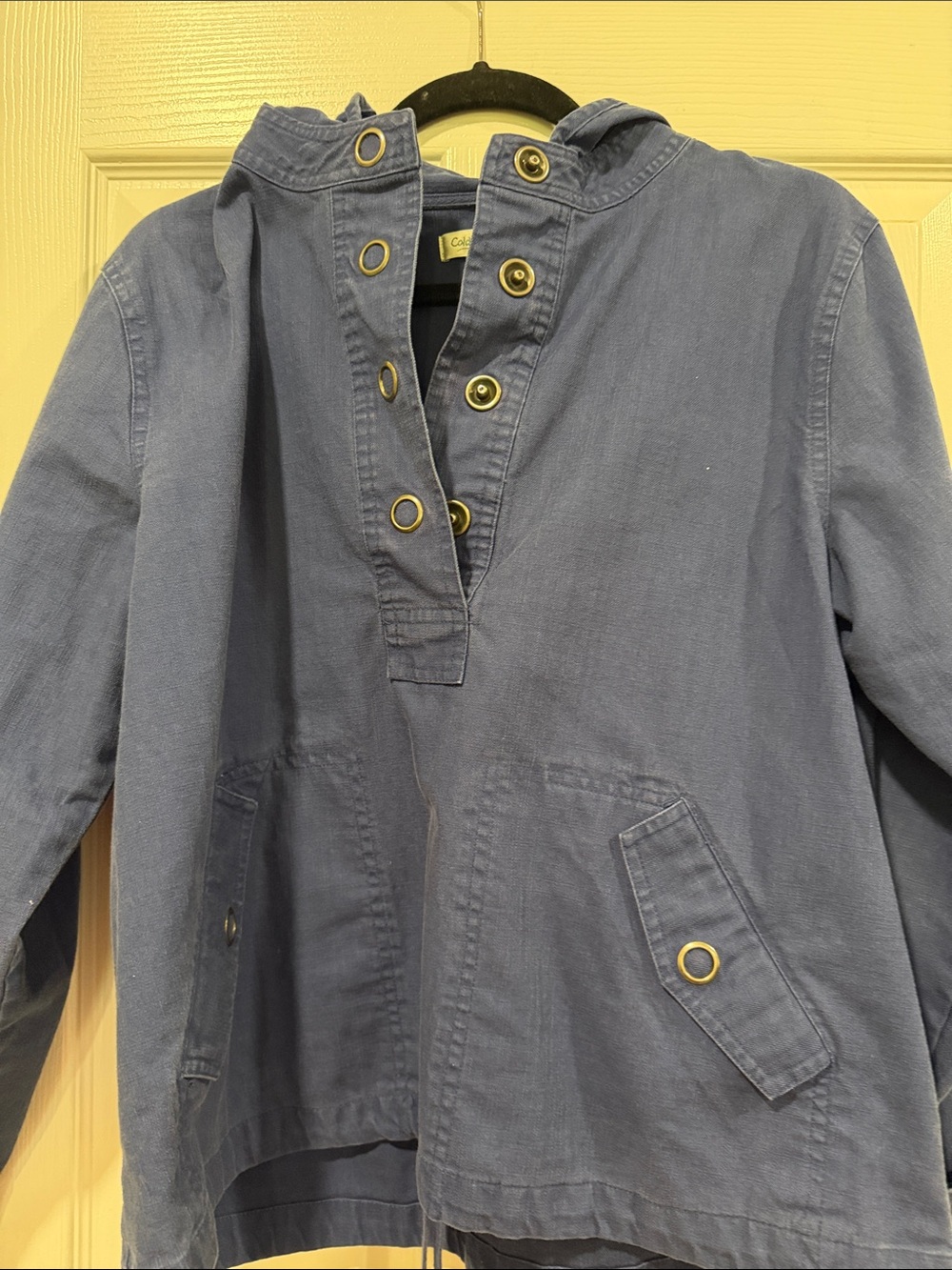 Coldwater Creek Slate Blue Hooded Utility Anorak